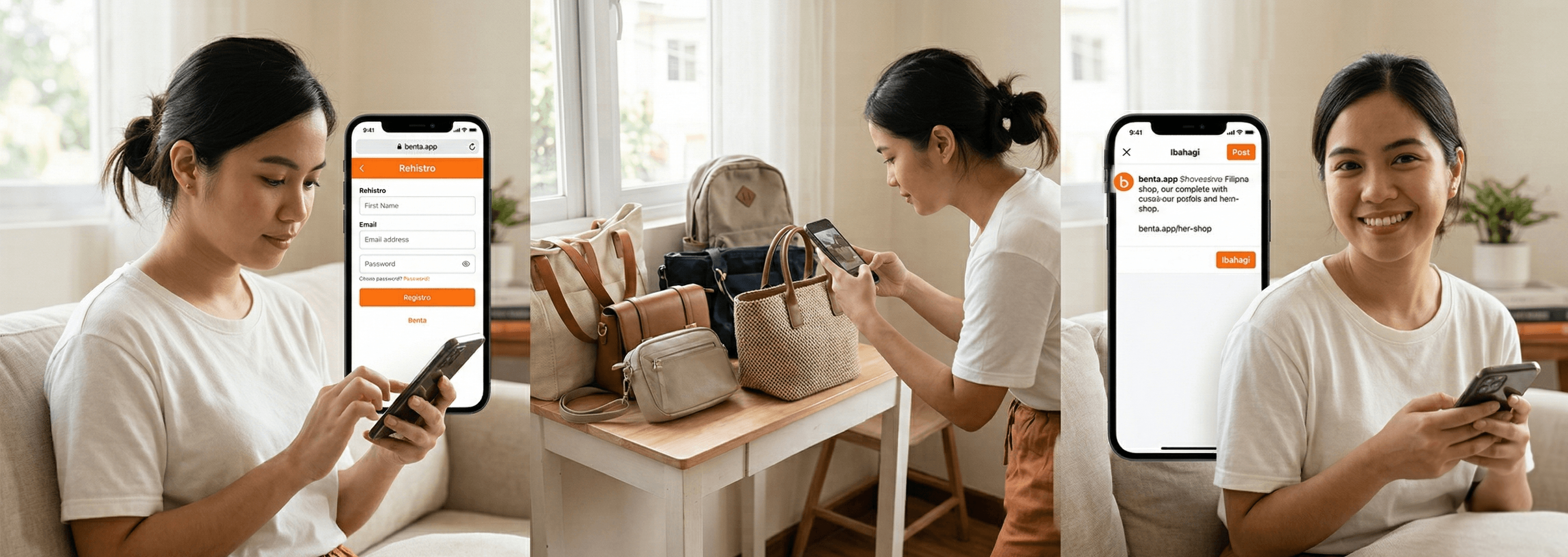 3 steps: mag-register, mag-photo ng products, at mag-share ng store